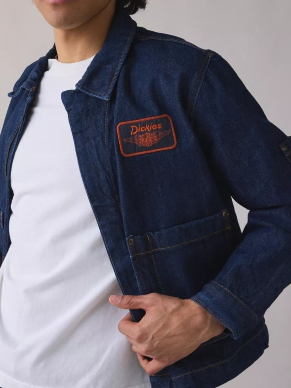 NEW!!! Harley-Davidson x Dickies Navy Denim Workwear Jacket, Large, Retail $220 - Picture 11 of 16